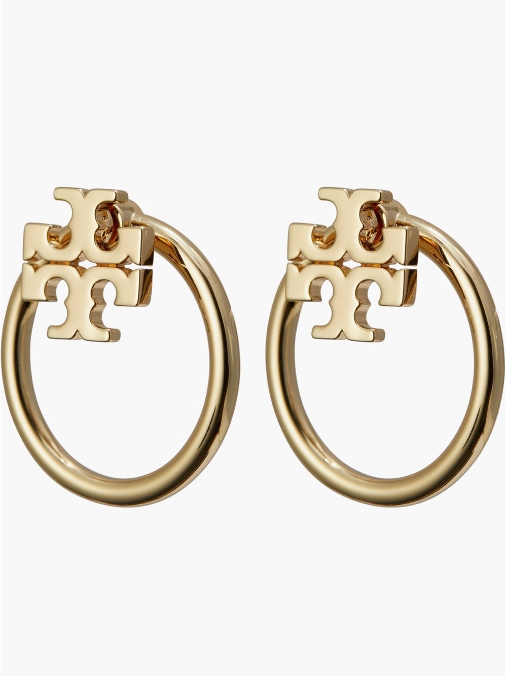 Tory Burch Miller Logo Front-Back Earrings